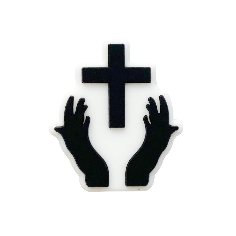 Venta al por mayor 10 piezas de cadena de chupete muerde cuentas de silicona